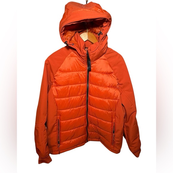 Michael Kors Women's Hooded Down Quilted Puffer Jacket MK Bubble Coat Size L - Picture 1 of 13